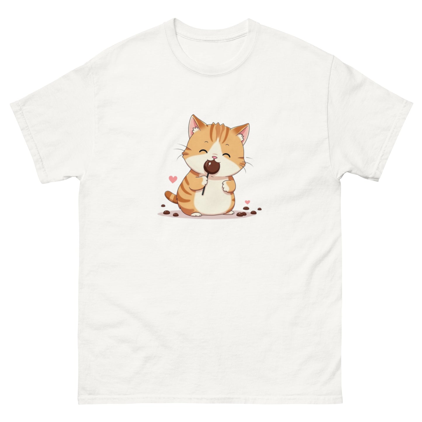 Buy Cat eating lollipop t-shirt - white